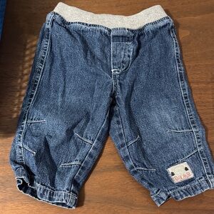 Bear Kids Dark Blue Jeans with Gray Waistband
